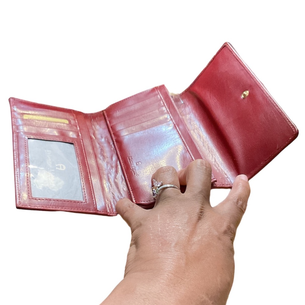 Etienne Aigner Red Leather Wallet NWT - Picture 4 of 9